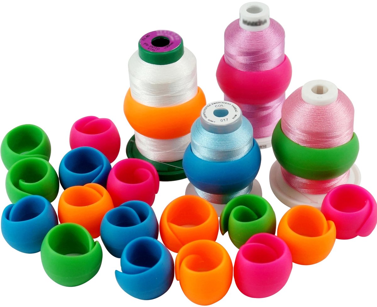 brothread 20pcs garen spoelhouder/draadspoel klem - Voorkom dat de draad afwikkelt - geen losse draadstaarten voor naaien en borduurmachine draadspoelen