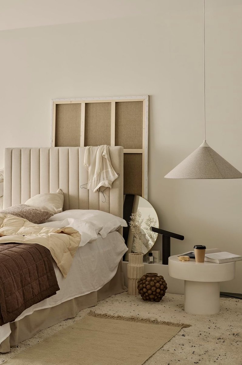 Colour bedhoes, 100% hoogwaardig biologisch katoen, bedrok, hoogte 45 cm, grijsbeige, 180 x 200 cm