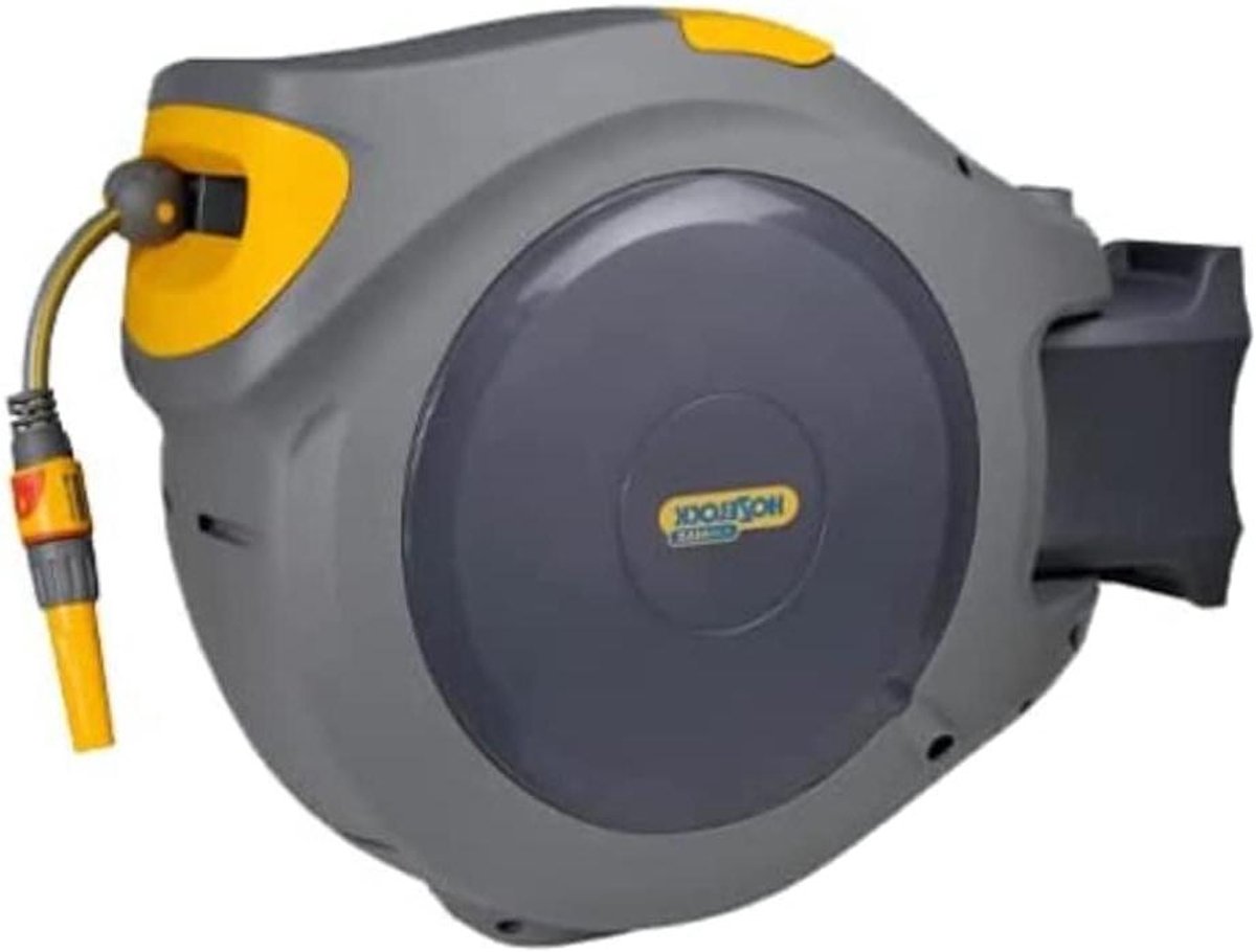 Slanghaspel - Waterslanghouder Tuinslang - Tuin Bewateren - Automatisch oprollend - 30 meter - Grijs