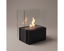 Tenderflame Vrijstaande Haard - Zwart - Sfeerhaard Binnen - Tenderfuel - Bio-Ethanol Alternatief - Rookvrij, veilig, schoon en geurarm