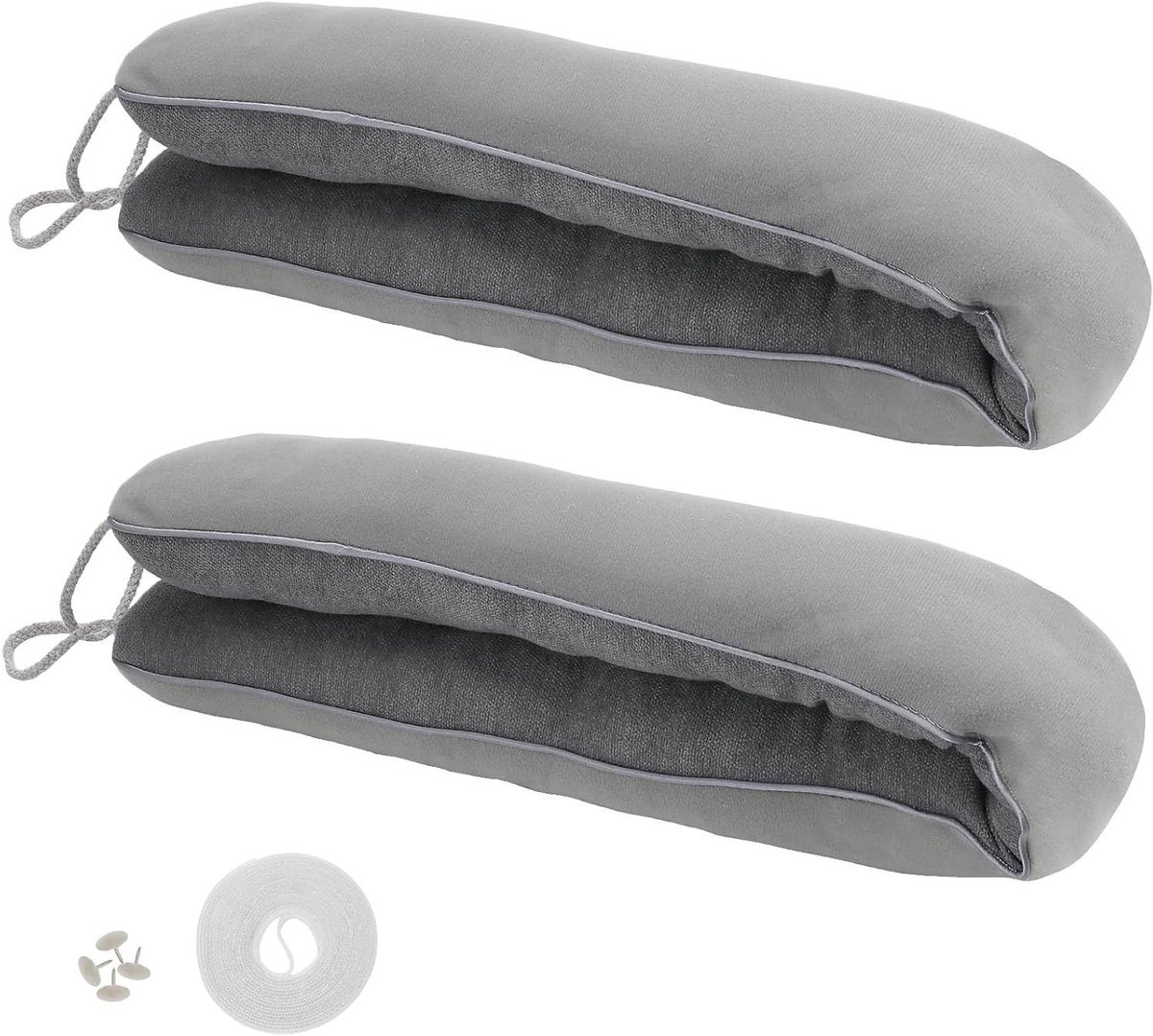 Deur Tochtstopper - Windstopper Deur - Energie Besparen - Bevestiging Zonder Boren - 93 cm Lengte - Grijs