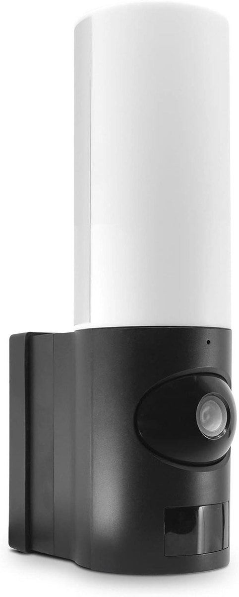 Slimme Buitencamera - Beveiligingscamera met lamp - Huisbewaking - Gratis app zonder abonnement - IP66 weerbestendig - Zwart