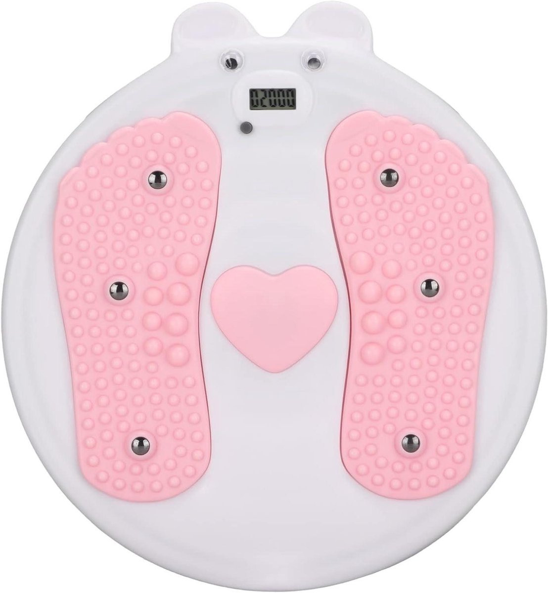 Taille Draaischijf - Fitness Bord - Lichaamsvorming - Met Tellers - 29 x 29 x 5 cm - Roze Wit