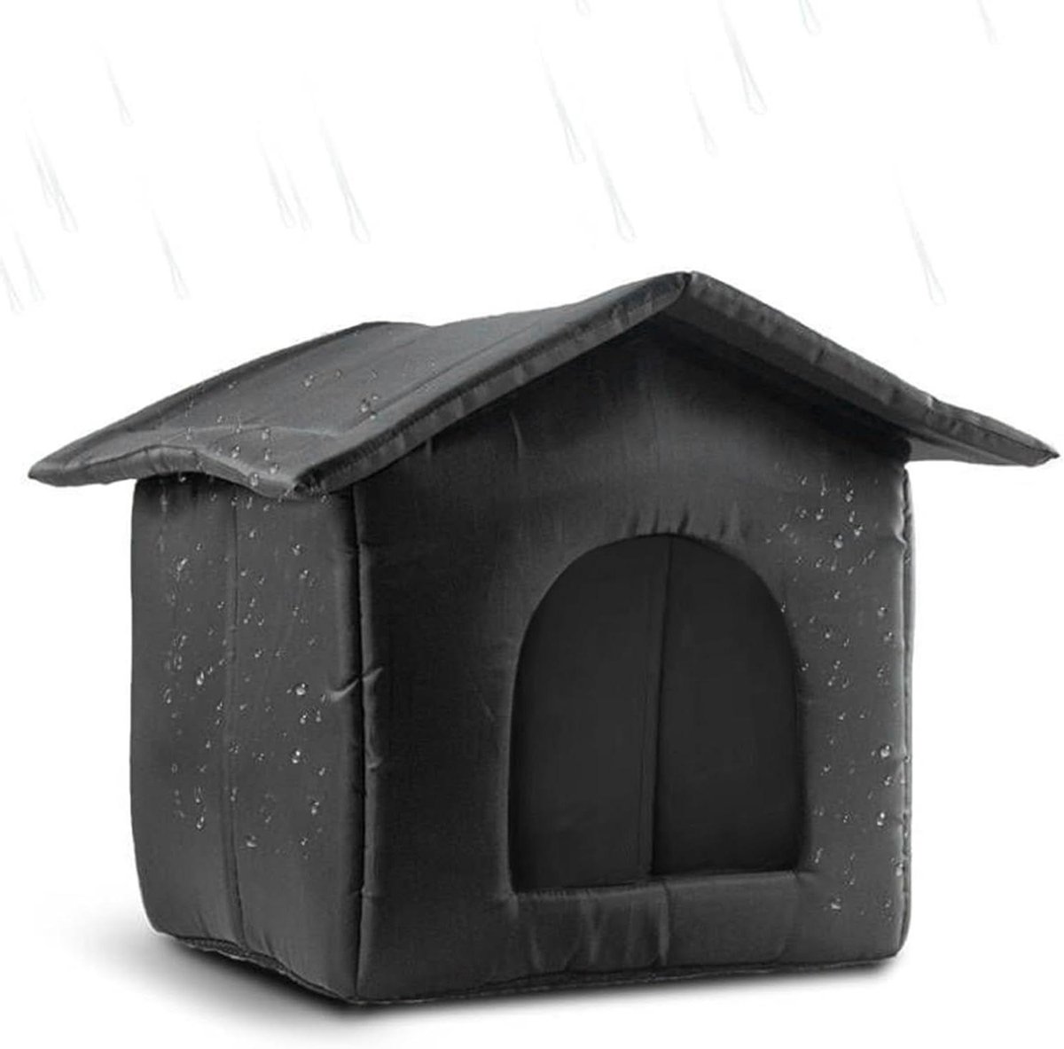 Dierenhuis Buiten - Winterverblijf Kat - Bescherming Huisdier - Waterdicht Oxford Weefsel - 40 x 35 x 40 cm - Grijs