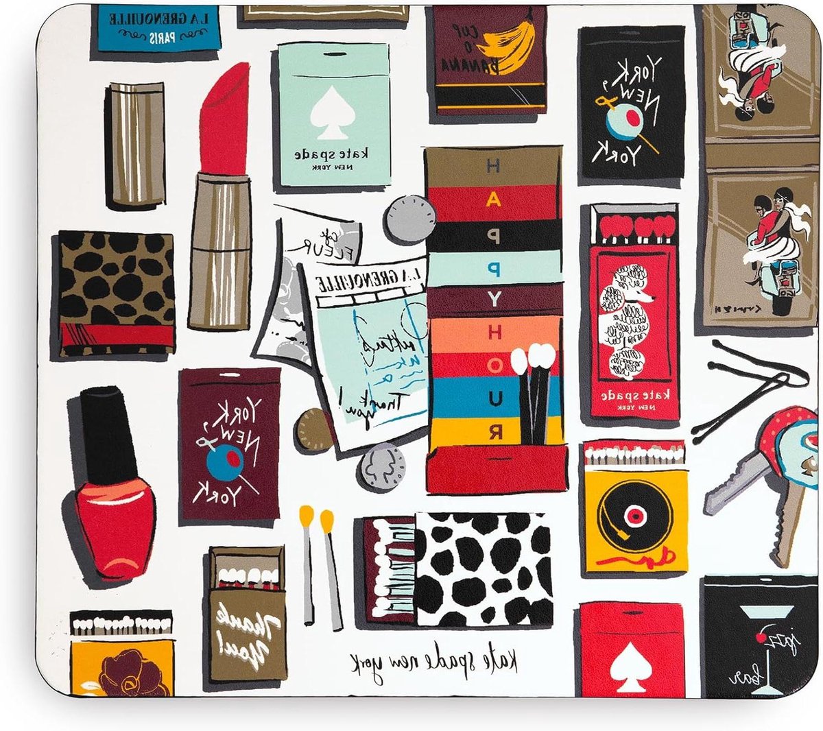 Muismat - Bureauonderlegger - Comfortabel Werken - Antislip Onderkant - 23x23 cm - Matchbook Design