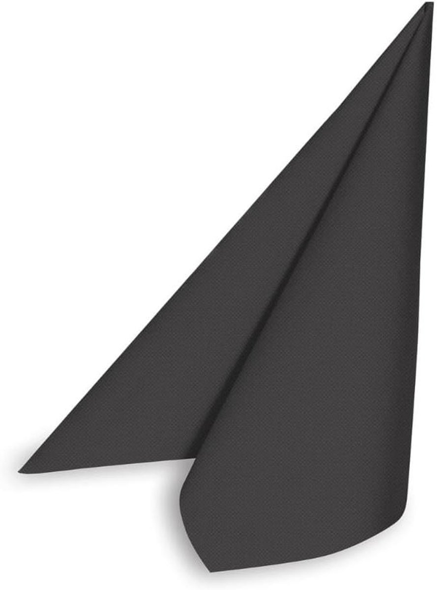 Airlaid Servetten - Wegwerpservetten Doekachtig - Tafeldecoratie - Scheurtvast Absorberend - 40 x 40 cm - Zwart