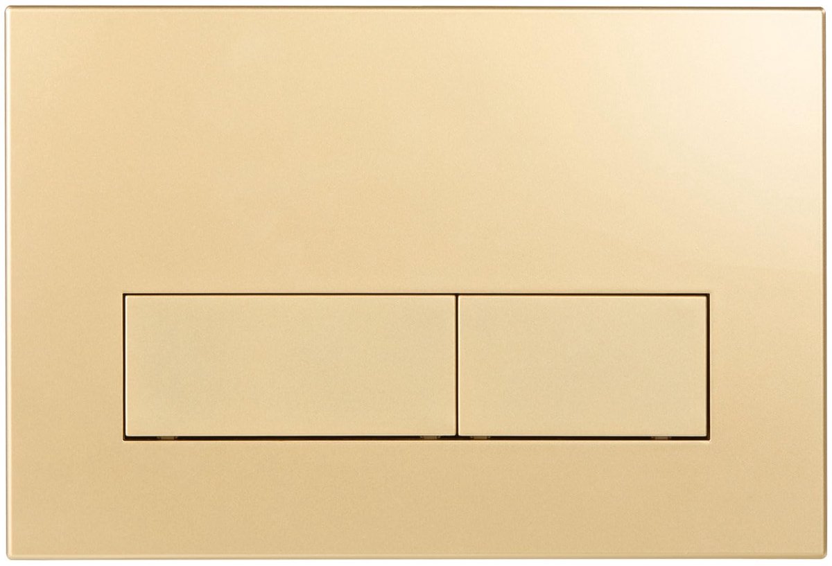 WC-Bedieningsplaat met Installatieframe & Duwknop, Compatibel met Geberit Sigma, UP300 en UP320 Series, Spoelplaat met Dubbele Spoeling Functie (Mat Goud)