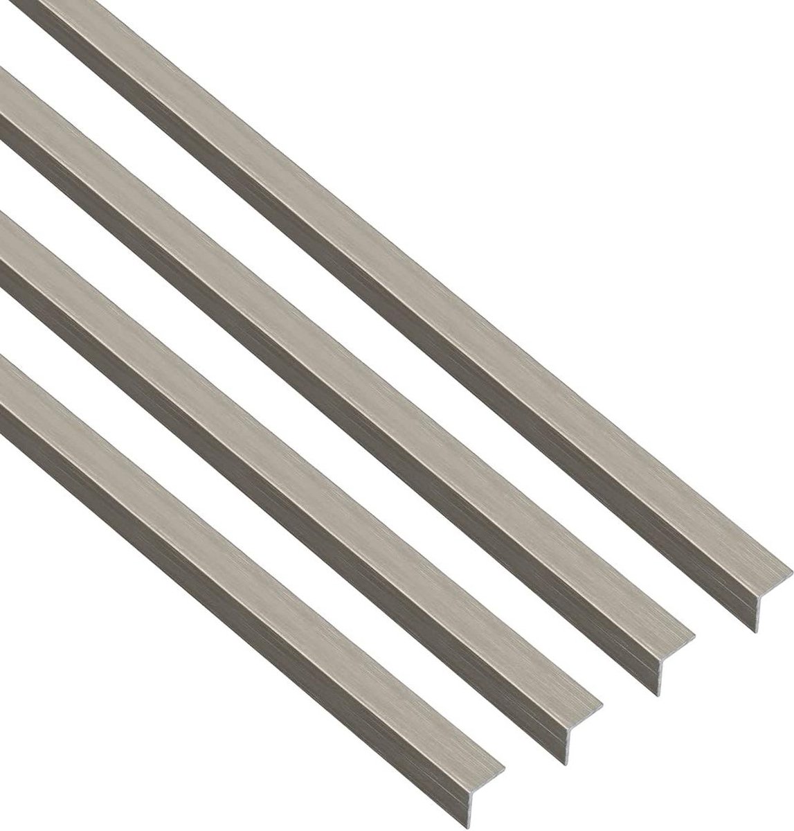 Hoekprofiel Zelfklevend - Aluminium Profiel - Afwerking Monteren - Roestvrij Staal Design - 1000 mm - Donker