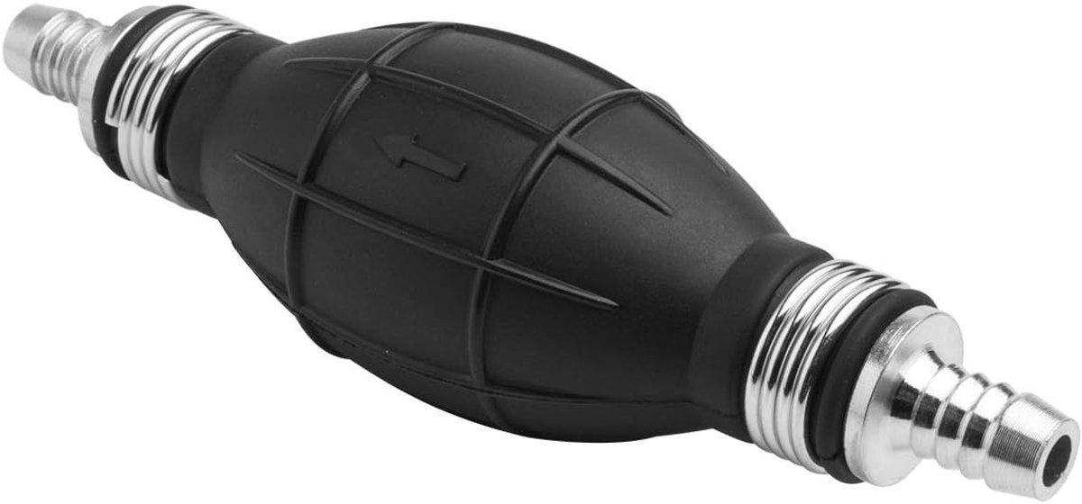 Brandstofpomp Handmatig - Primer Pomp - Brandstof Toevoeren - Rubberen NBR Materiaal - 6mm - Zwart
