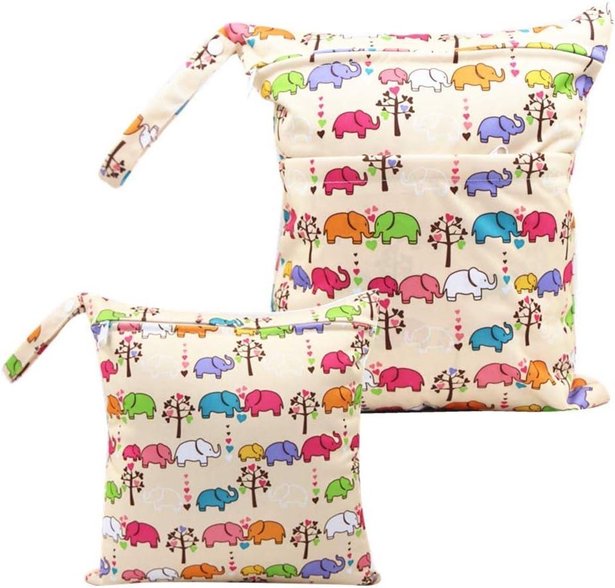 Wetbag Luiertas - Natte en droge tas - Baby spullen organiseren - Waterdichte TPU coating - 36 x 30 cm
