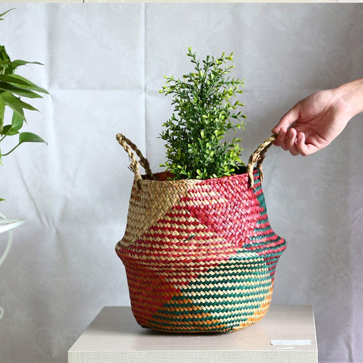 Opbergmand Bloempot Rotan Mand Plant Bloempot Speelgoed Rack Wasmand Container Woondecoratie