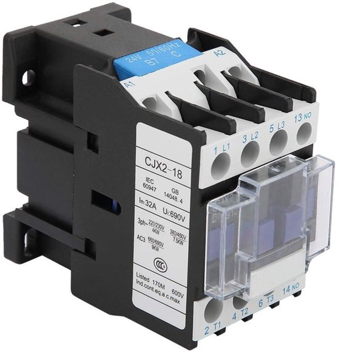 VT Goods - Cjx2-1810 Railmontage Contactor - Industrieel Elektrisch