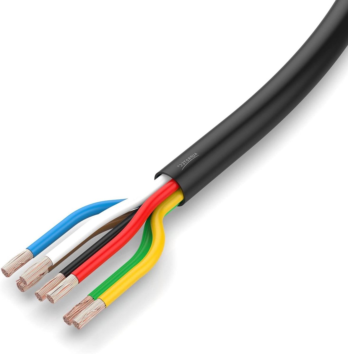 Autokabel Ronde Kabel - Voertuigkabel Trailer Kabel - Bedrading Auto - Gereduceerde Wanddikte - 7 x 1.0 mm² 5 m