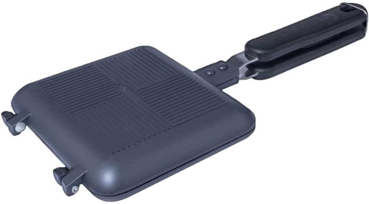 Sandwich Broodrooster - Tosti IJzer Panini Maker - Snelle Maaltijden Maken - Graniet Coating - 34.5 cm - Grijs