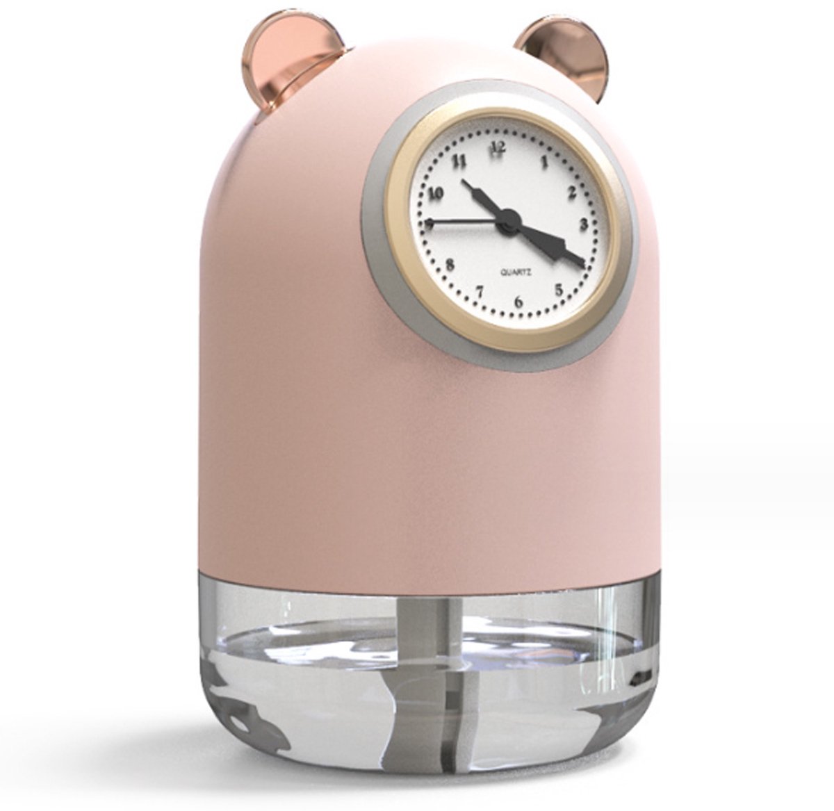 Mini-luchtbevochtiger voor de slaapkamer, kleurrijke koele mist, 300 ml, persoonlijke bureau-luchtbevochtiger met nachtlampje, automatische uitschakeling, 2 miststanden, stil, voor thuis, kantoor en yoga