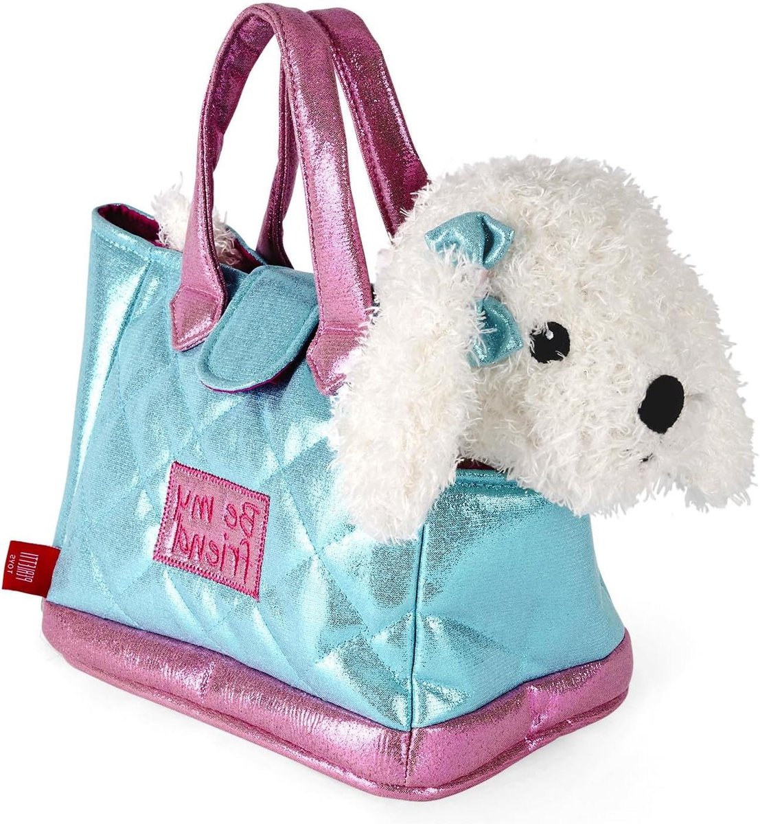 Kinder Handtas met Pluche Dier - Meisjes Tasje - Dagelijks Gebruik - Uitneembaar Pluche Speelgoed - 30x15x20cm - Roze Blauw