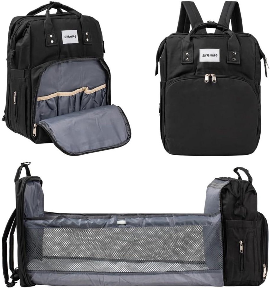 Luierrugzak met Plank - Baby Organizer Tas - Babyverzorging Onderweg - 2-in-1 Luierplank Functie