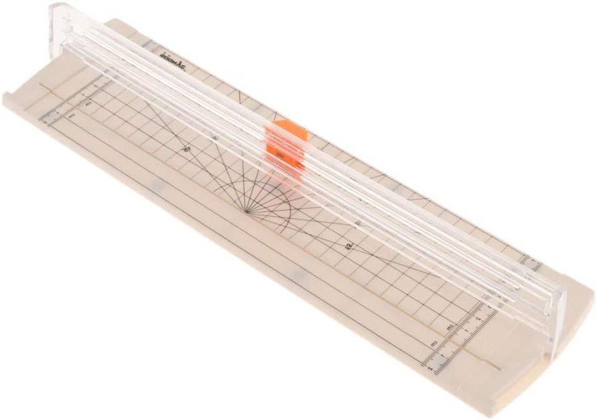 Papiersnijder - Snijmachine Papier - Papier Snijden - Hoek en Liniaal Design - 310 mm Snijlengte - Wit