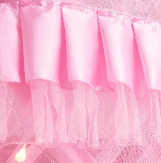 Bedluifel Prinsessenhemel - Hemelbed Gordijnen - Dromerige Slaapkamer - Allround Insectenbescherming - 39x78x78 Inch - Roze — afbeelding 4