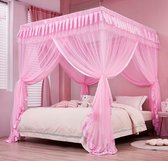 Bedluifel Prinsessenhemel - Hemelbed Gordijnen - Dromerige Slaapkamer - Allround Insectenbescherming - 39x78x78 Inch - Roze