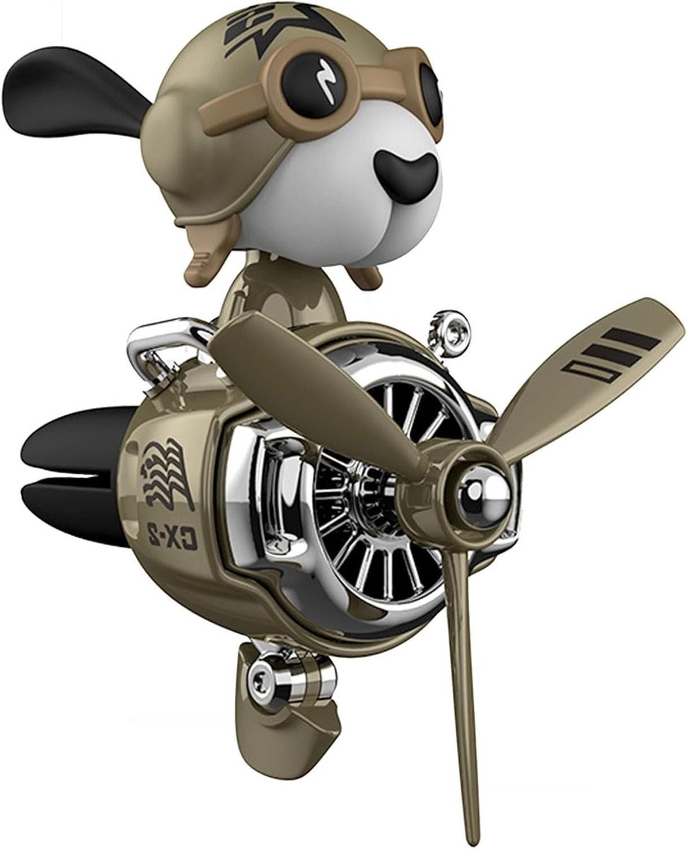 Hond Autoluchtverfrisser - Cartoon Accessoire - Auto Interieur - Hoofden Schuddend Ontwerp - 11 x 11 x 11 cm - Grijs