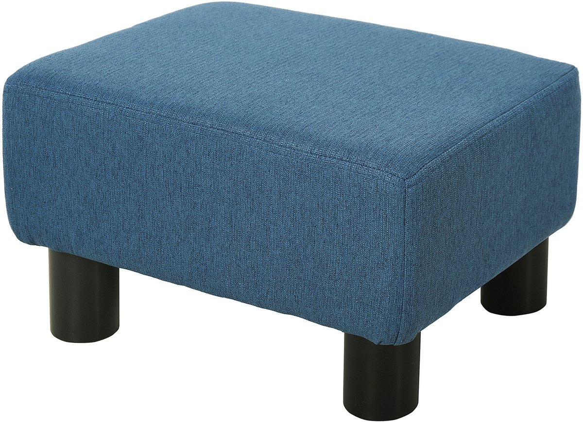 HOMCOM - Voetenbankje - Polyester - 40x30x24cm - Blauw