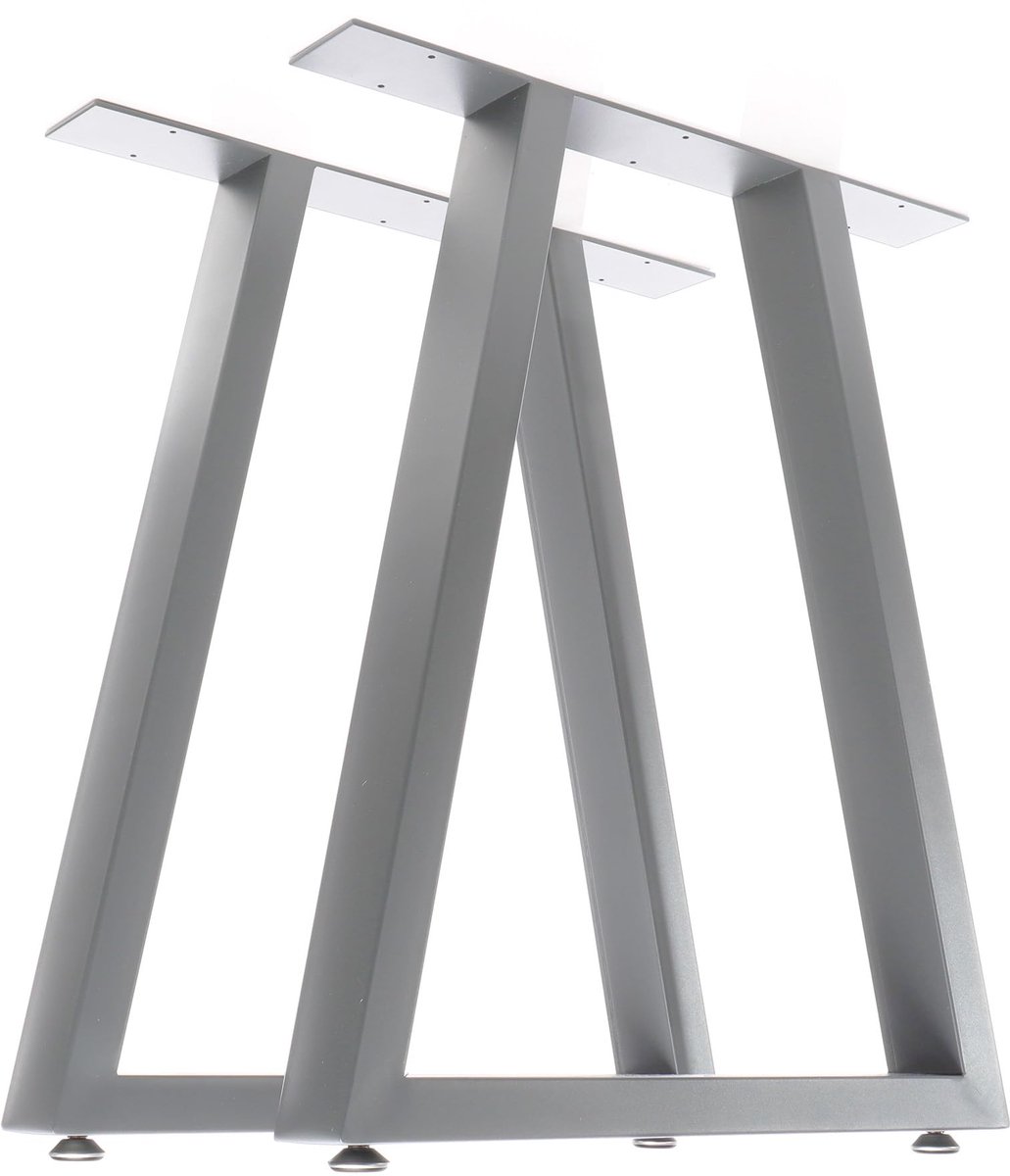 Trapezium - set van 2 - onderstel trapeze 60x72cm, grijs meubelpoten Industrial