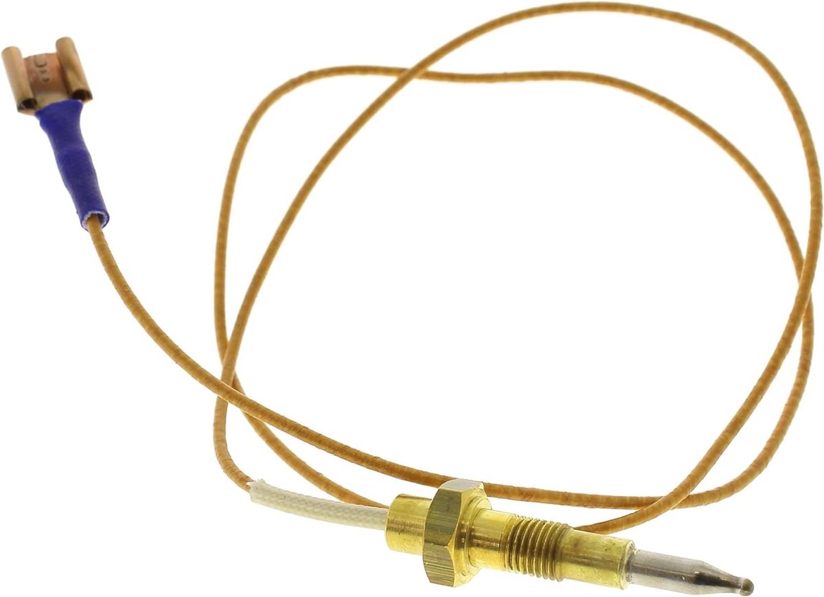 Thermoelement Kookplaat - Vervangingsonderdeel Oven Gasfornuis Sensor - Kookplaat Reparatie - Twee Sondes - 600 mm - Zilver