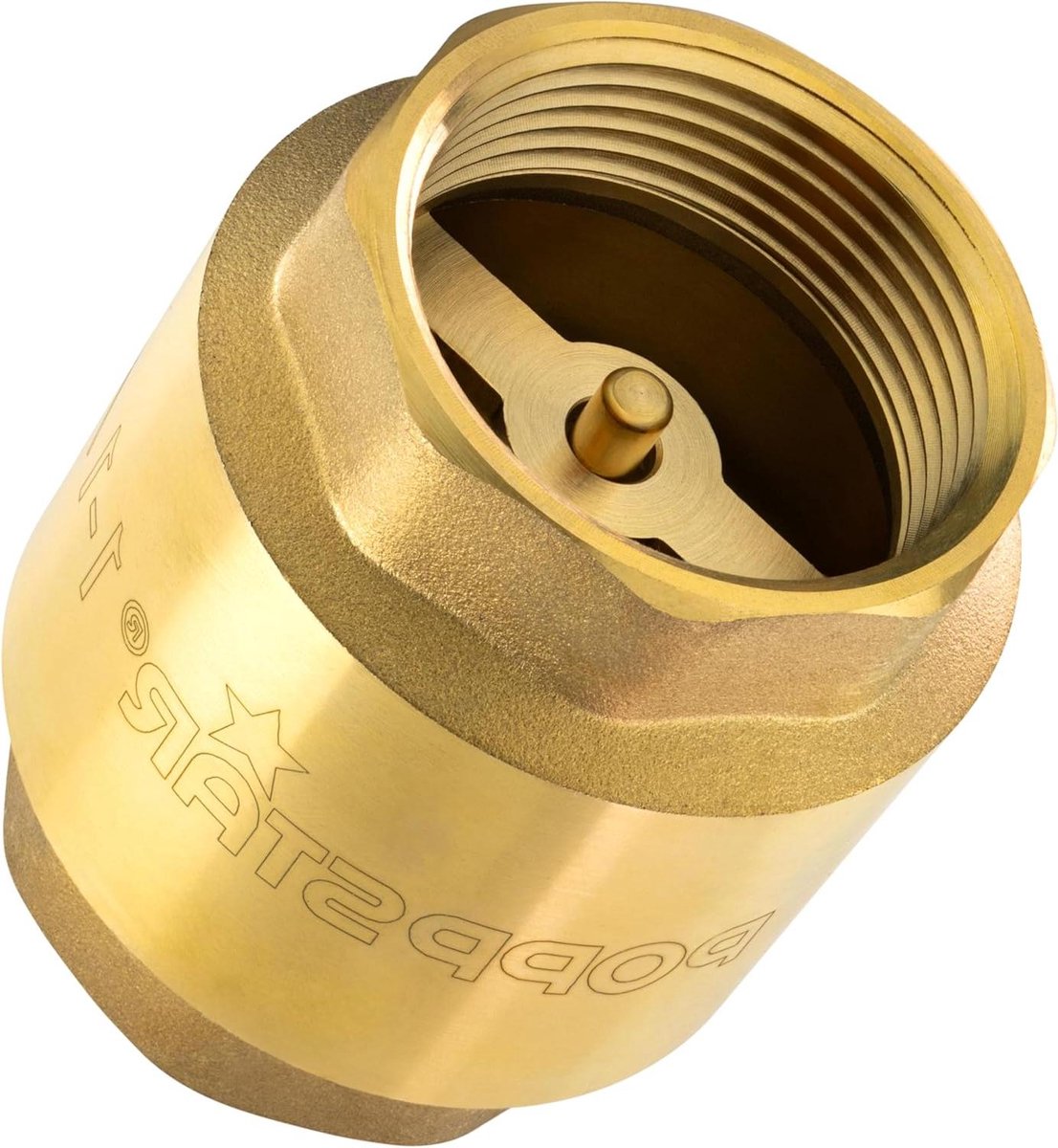 Klep Messing - Terugslagklep - Waterstroom Beveiligen - Messing Blank Materiaal - 1 1/4 Inch - Messing