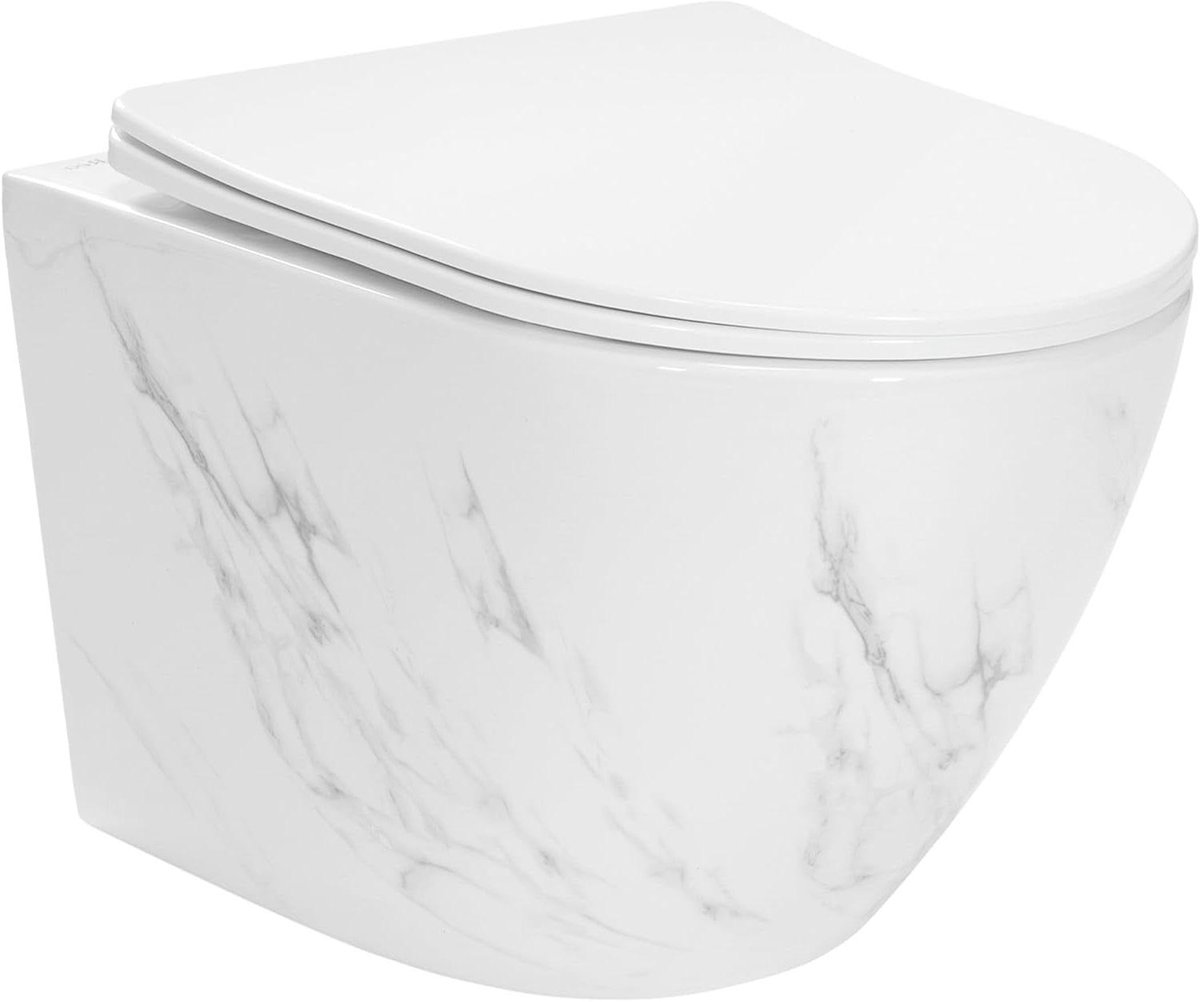 Toiletpot - WC Pot - Badkamer Vernieuwen - Rimless Design - Hangend - Wit