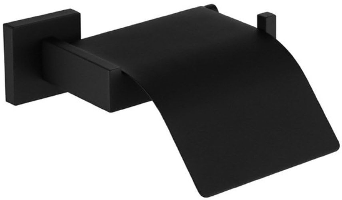 Badkamerset, zwart, mat, wandplank, handdoekhouder, badjashouder, toiletpapierdispenser, moderne woonaccessoires voor elegant interieur
