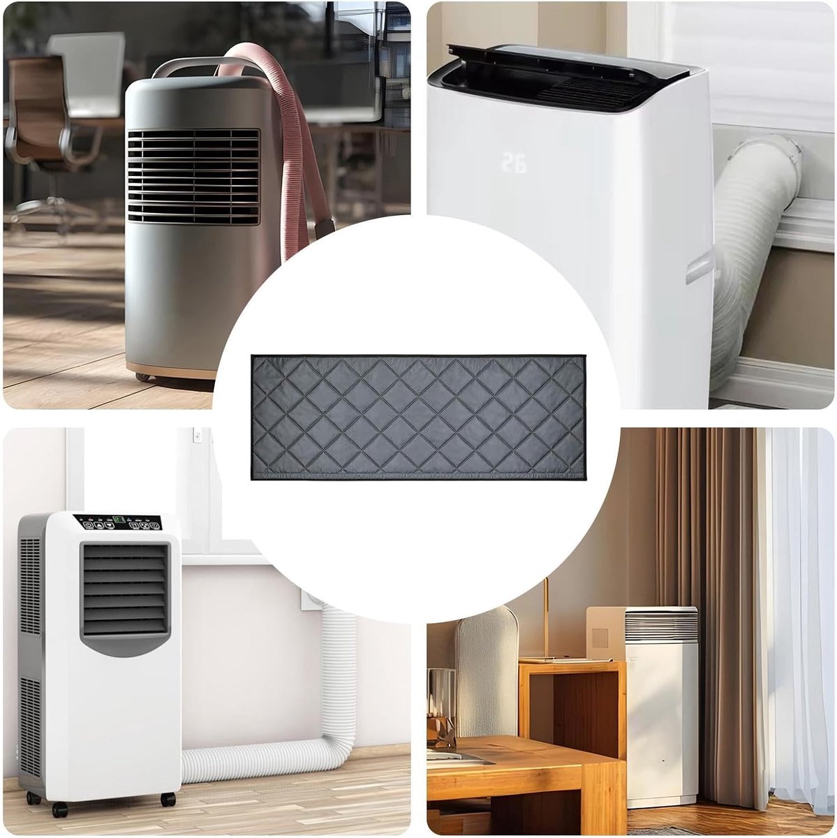 Draagbare Airconditioner Slanghoes - 150x53cm - Beschermhoes voor airconditioningslang met ritssluiting - Mobiele Airconditioning Accessoires - Airco Slanghoes - Airco Beschermhoes - Isolatiehoes - Stofdicht en Warmte isolerend - Grijs – foto 6