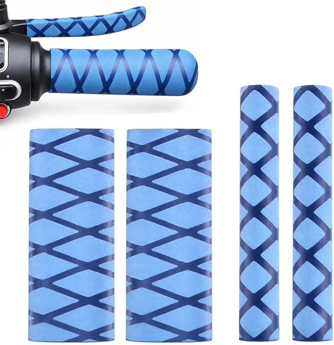 Universele krimpkous voor originele handvatten en verwarmde bedieningselementen, waterdicht (1 paar)