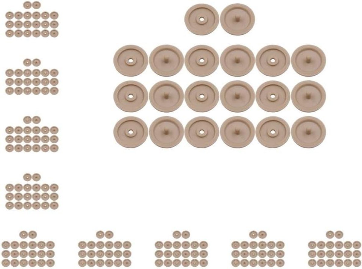 10 Delige Set Gordelstop Knoppen Beige Voorkomt Schuiven Gordelgesp Diameter 16mm