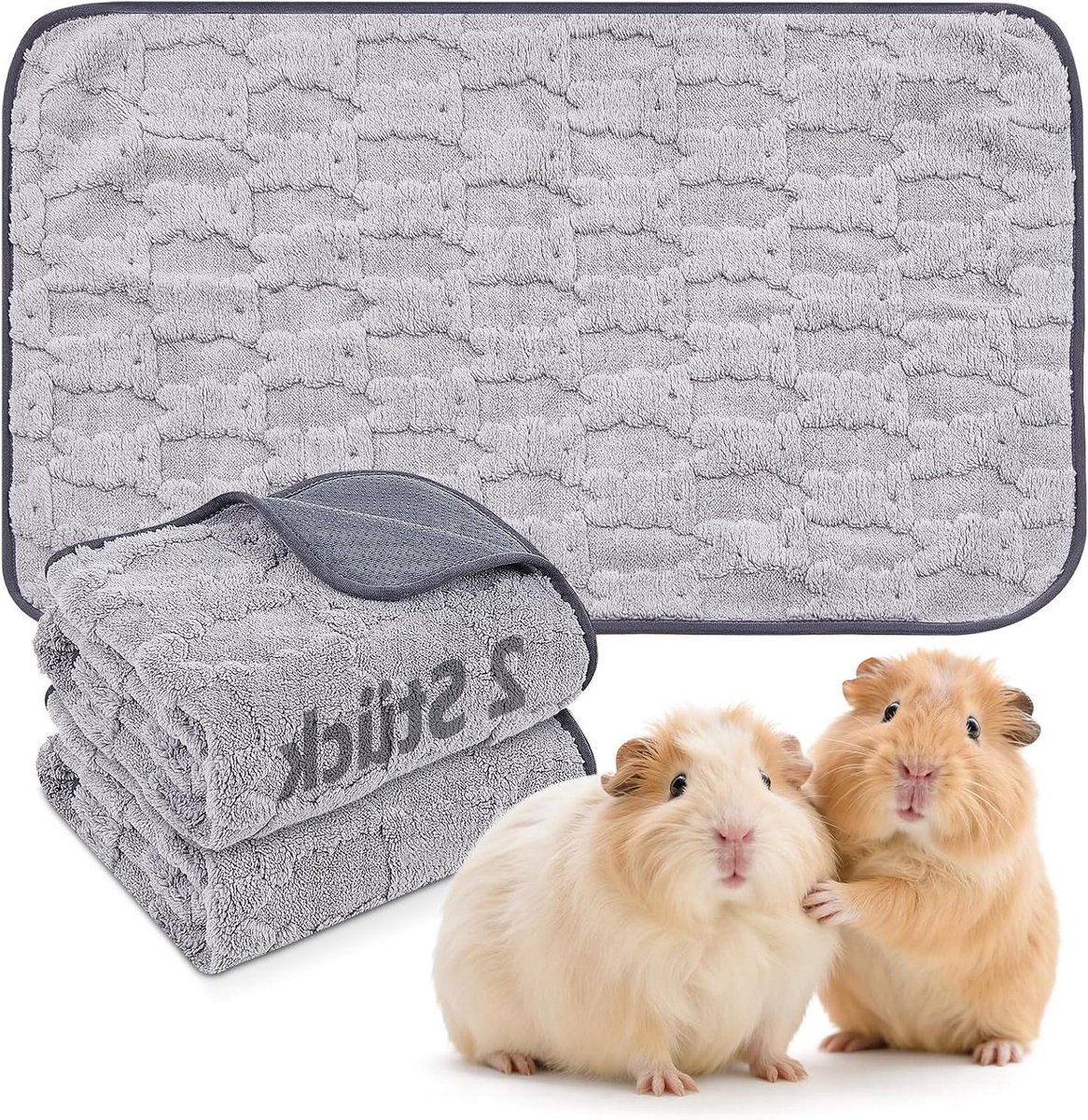 Pipipads Cavia Onderlegger - Vochtigheid Pad - Kooi Reinigen - Absorberend Materiaal - 90 x 60 cm - Wit