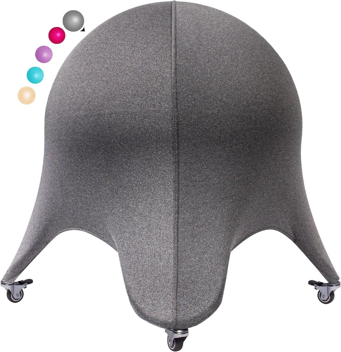 Yogabal Stoel - Fitnessbal Stoel - Actief Zitten - Ergonomisch Ontwerp - 20 IN - Grijs