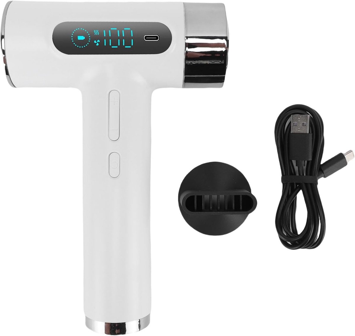 Draadloze Haardroger 300W - Hoge Snelheid, Koudeluchtfunctie, Oplaadbaar via USB voor Reizigers en Studenten