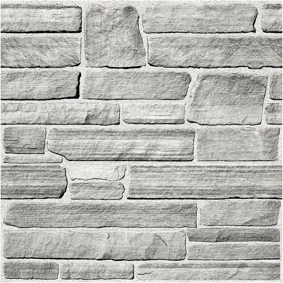 3D wandpanelen zelfklevend steen, grijs steen wandpaneel, 10 stuks 30x30 cm, 3D PVC zelfklevende wandtegels voor woonkamer, keuken, wanddecoratie, waterdicht