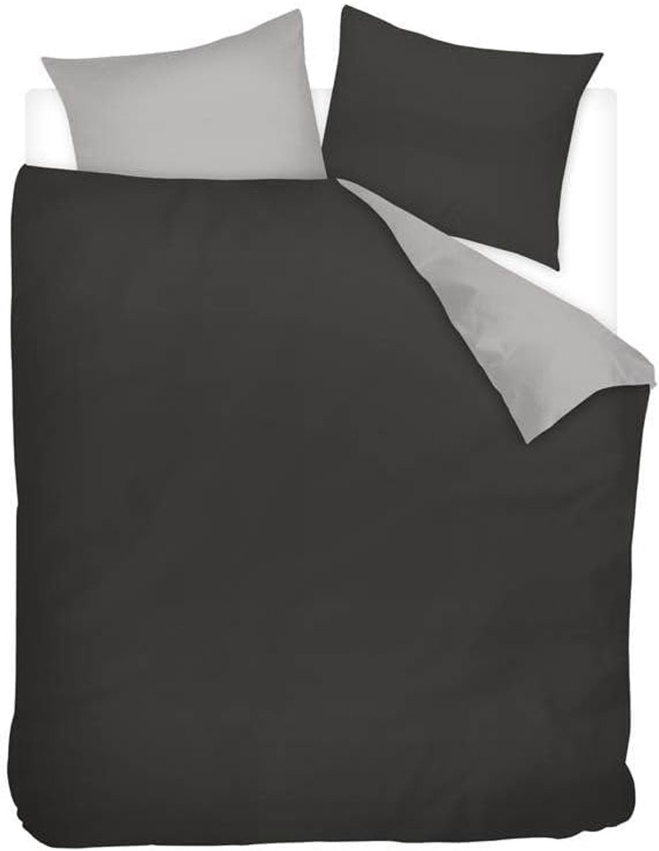 Dekbedovertrek - 200x200/220 cm + 2 kussenslopen 60x70 cm - Antraciet/Grijs