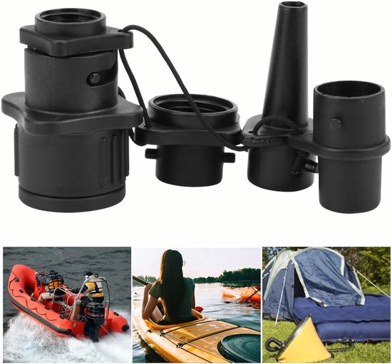 Universele Luchtventiel Adapter voor Kajak, Opblaasboot en Surfplank - Lekvrije Pompconnector van Universele — afbeelding 3