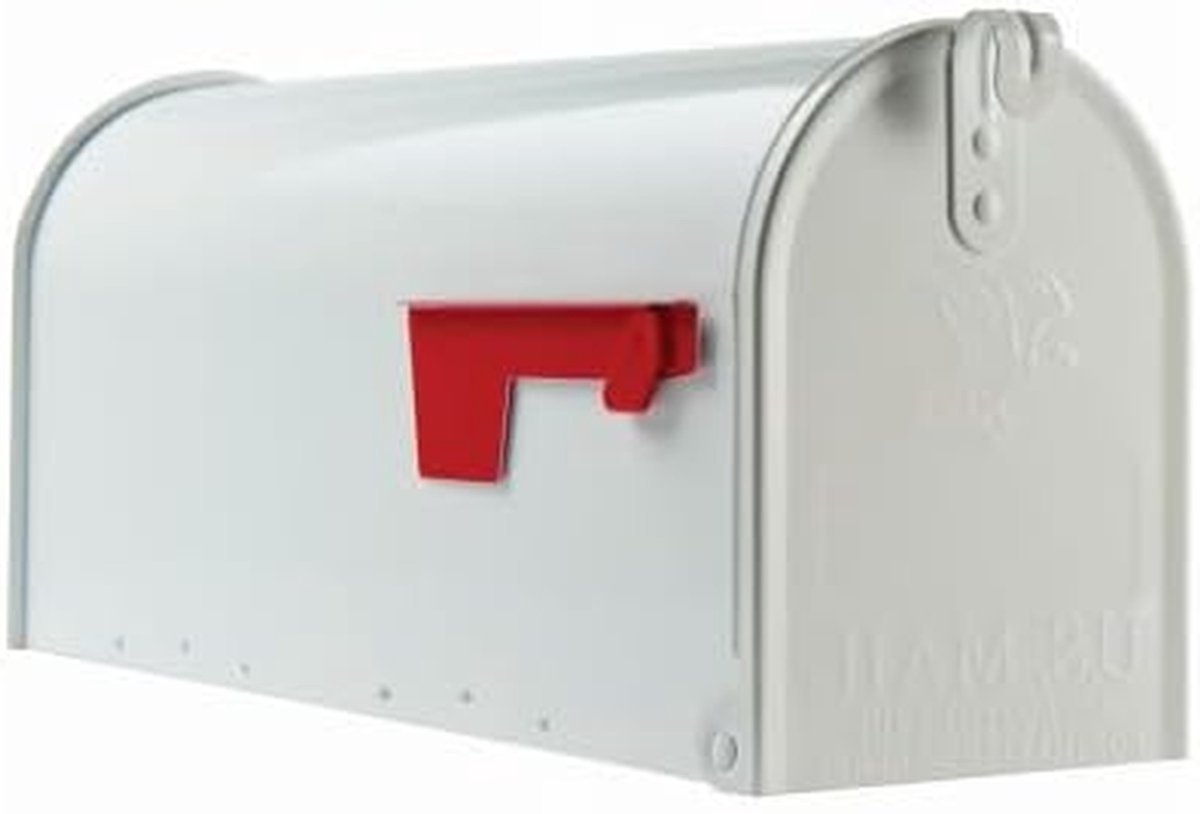 Landelijke Brievenbus - Postbus Buiten - Post Ontvangen - Paalmontage - 51 x 17.5 x 22.6 cm - Wit