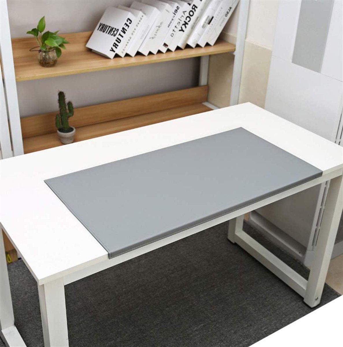 Bureauonderlegger - Bureau mat - Bureau Organisatie - Met Randbescherming - 60 x 40 cm - Grijs