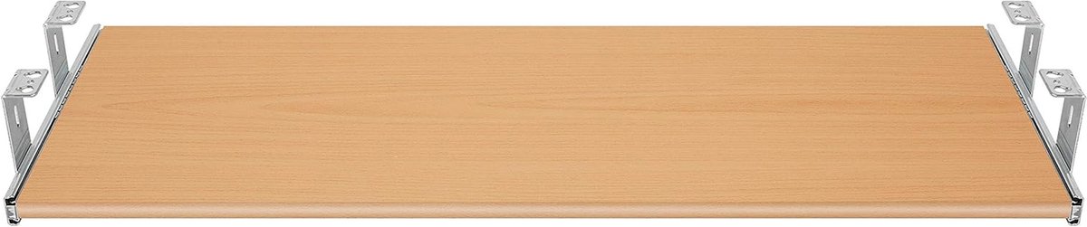 Ladegeleiders met Plank - Onderbouw rails - Bureau Organisatie - Met Vergrendeling - 600x400mm - Beuken Decor