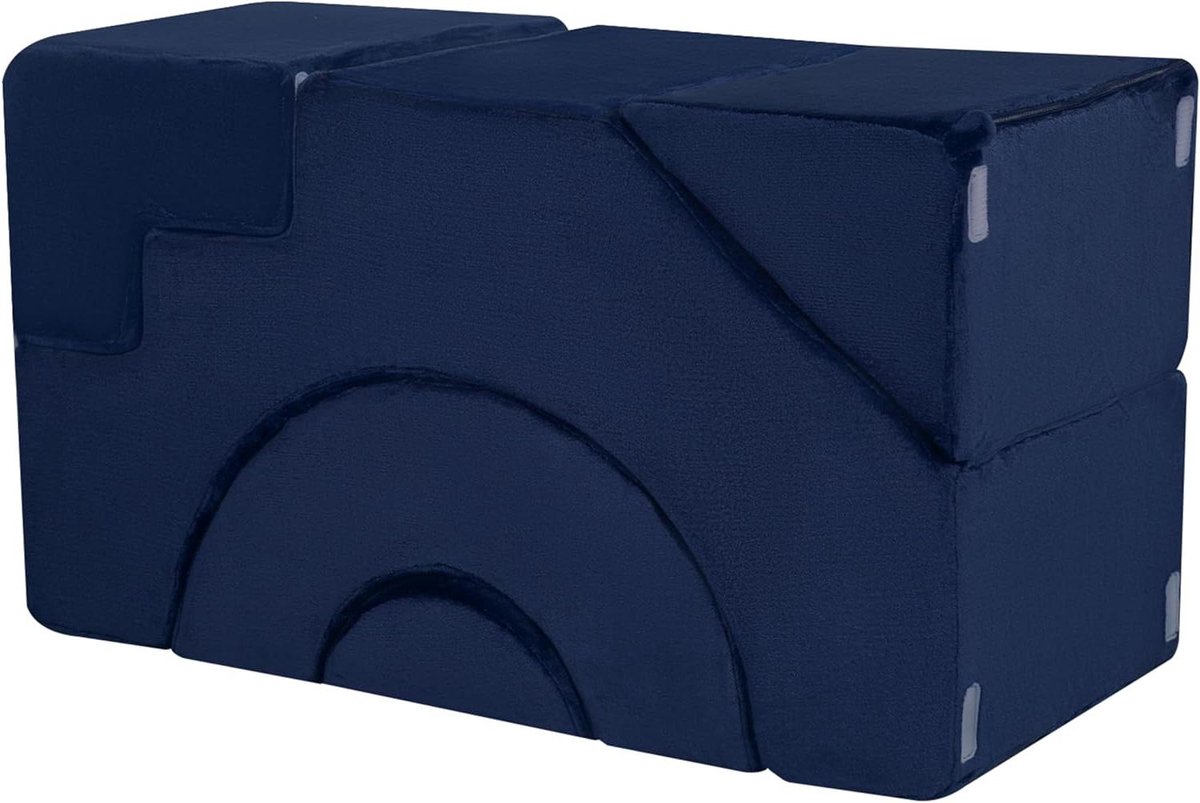 Kindersofa Schuim - Mini Bank Kinderkamer - Zitten en Rusten - Afneembare Hoes - 40 x 80 x 46 cm