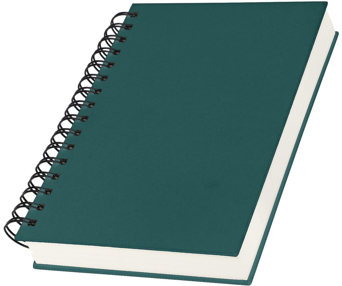 A5 Blanko - Spiraalgebonden Notitieblok 14x21cm - Spiraalblok Notebook A5-100GSM Blank Reisdagboek - 240 pagina's/120 vellen Donkergroen A5 Hardcover