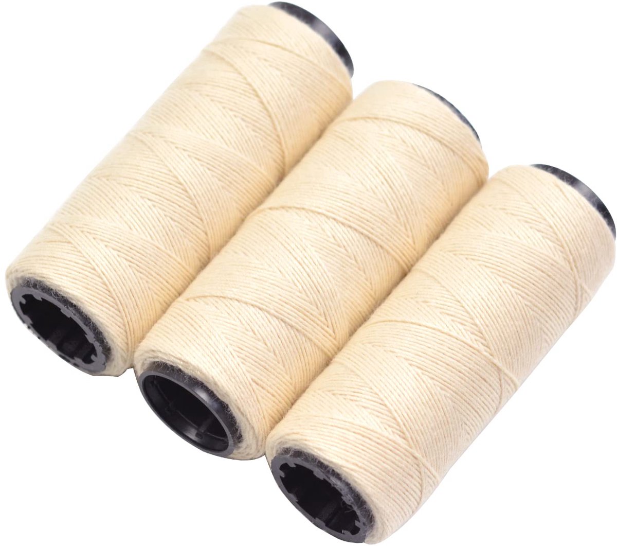 Naaigaren Weefdraden voor Pruiken Maken Handnaaien Haarweefsels DIY (Beige)