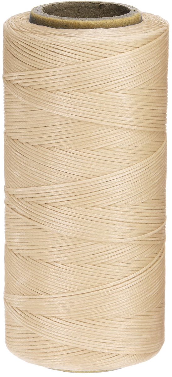 Naaigaren, macramégaren, polyester, leren naden, koord voor binden, haken, sieraden maken, naaien, knutselen, beige