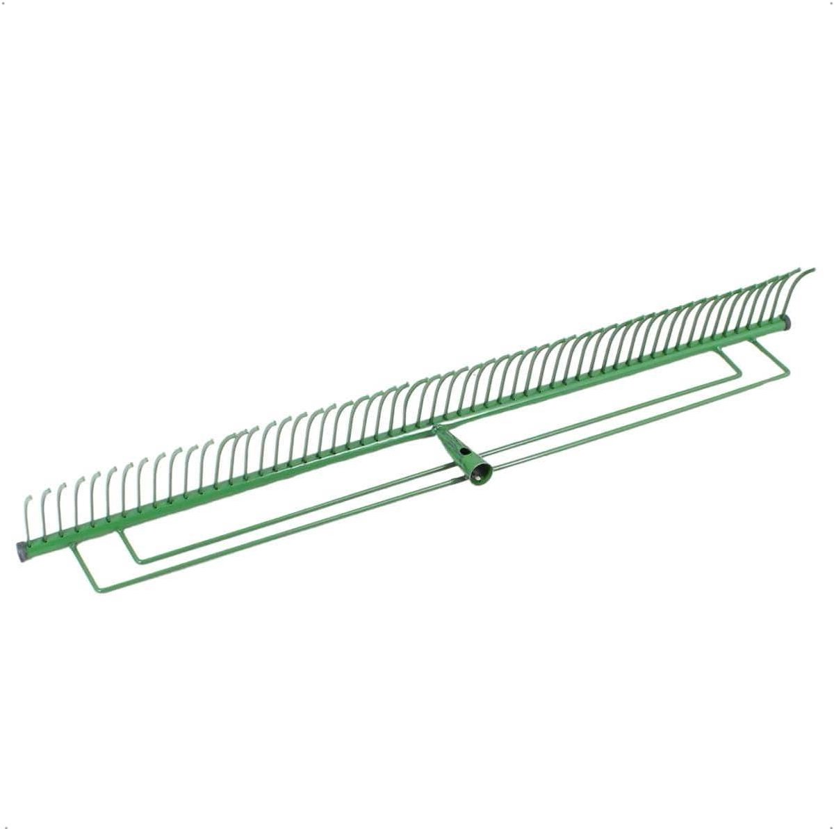 Gazonhark Staal - Bladhark Tuinhark - Bodem Bewerken - Gepoedercoat Robuust - 100 cm Werkbreedte - Zilver
