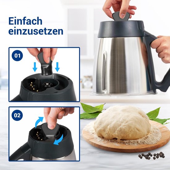 Deegbloem Keukenmachine - Deegverwijderaar Accessoire - Kleverig Deeg Verwerken - Gemakkelijk Deeg Verwijderen - 100 g - Wit — afbeelding 4