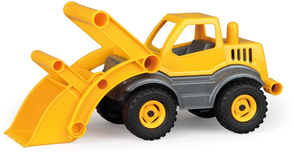 Image of 04212 EcoActives Schoplader, ca. 33 cm, bouwplaatsspeelgoed voor kinderen vanaf 2 jaar, robuuste wiellader met handvat en beweegbare laadschep, natuurlijke houtgeur door houtaandeel